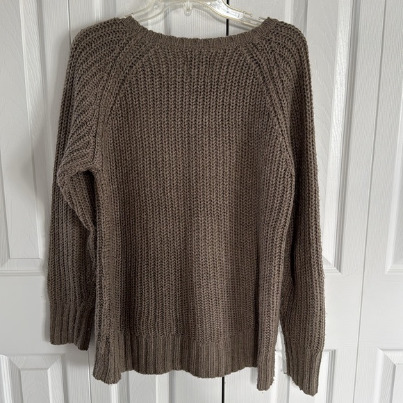American Eagle Outfitters Women's Jegging Chunky Knit Sweater- Gray/Taupe - M - Picture 5 of 7